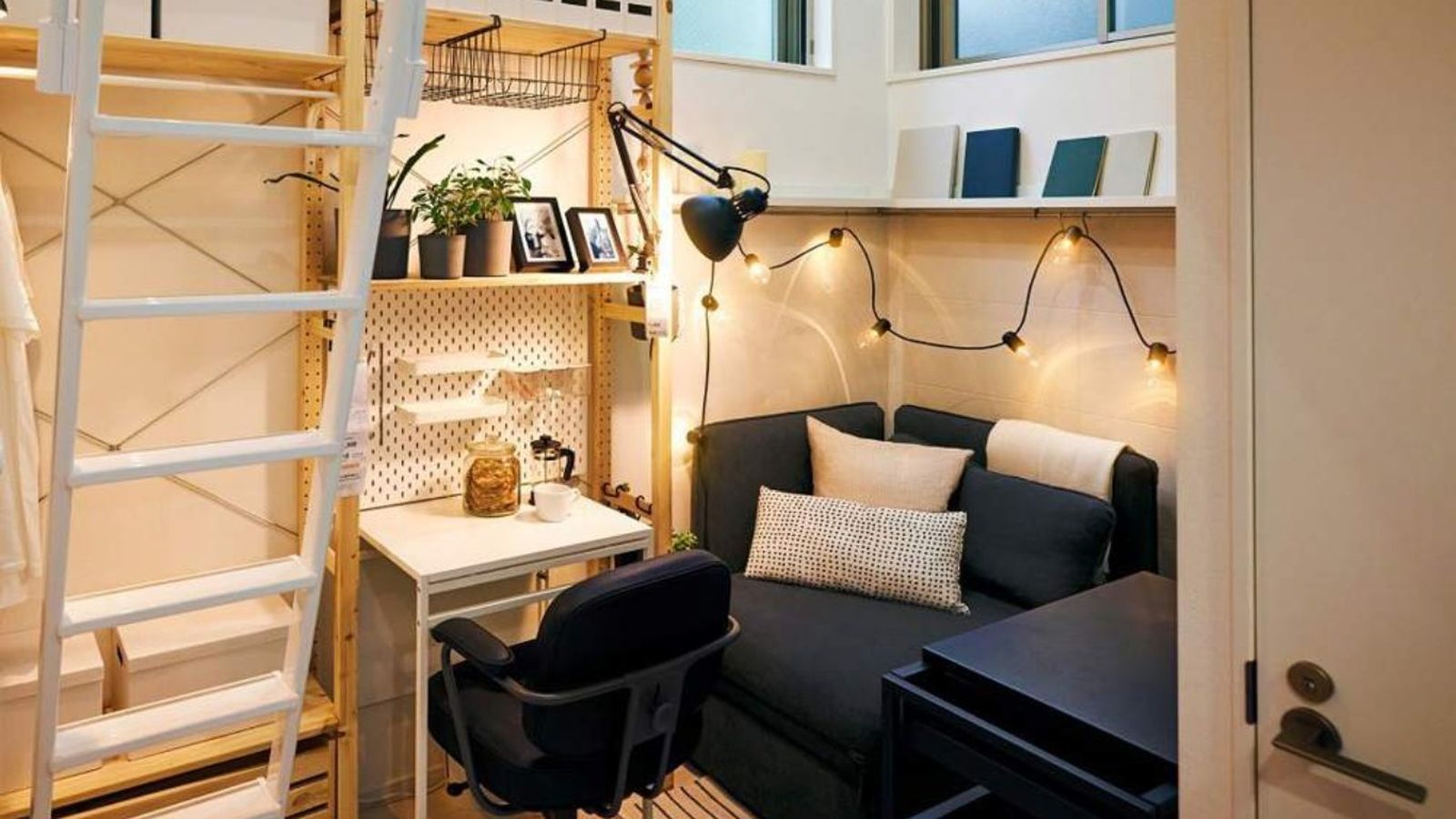 Interior del miniapartamento de Ikea