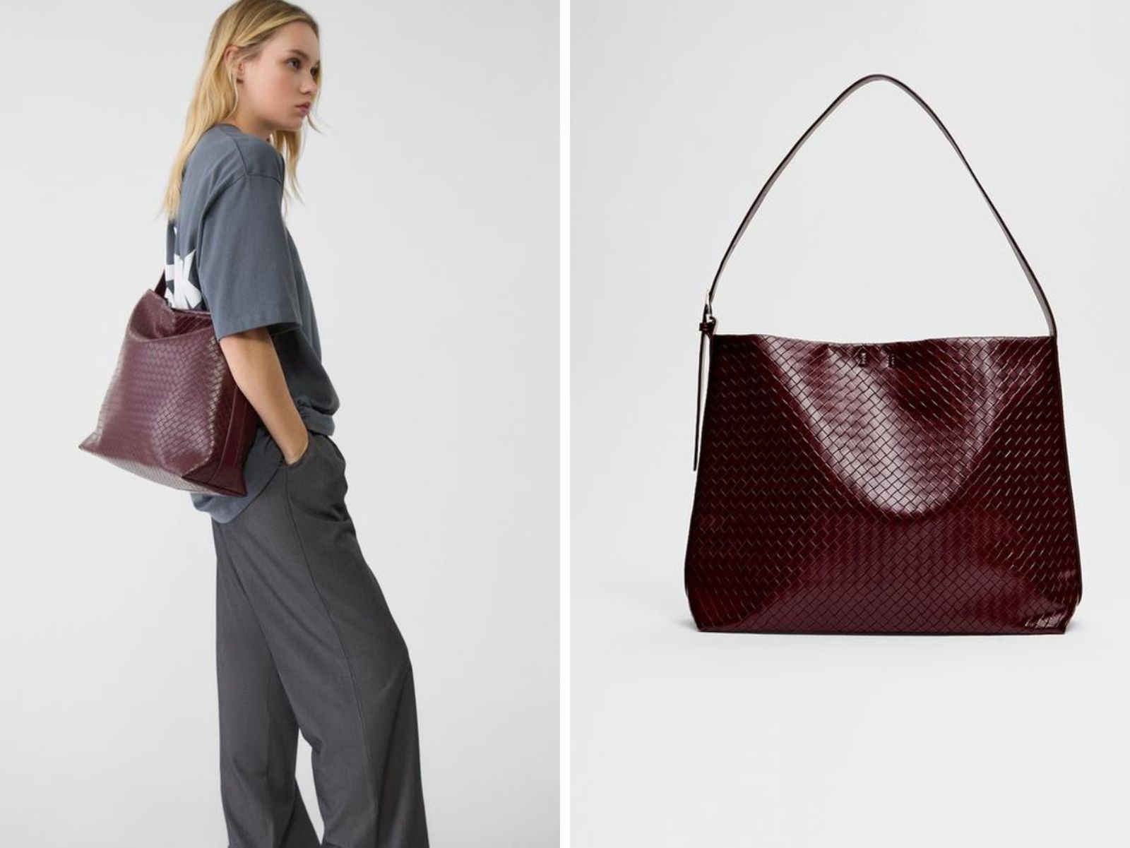 Bolso trenzado de Stradivarius Bolso trenzado de Stradivarius