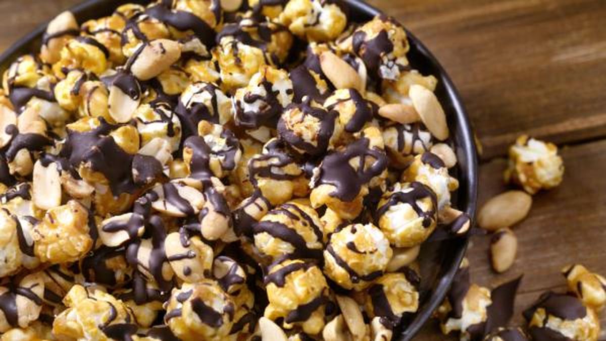 palomitas en freidora de aire chocolate