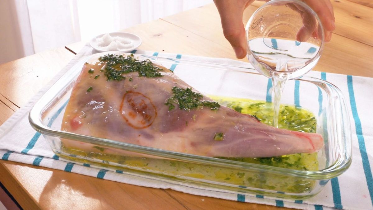 Receta pierna de cordero al horno  paso 2