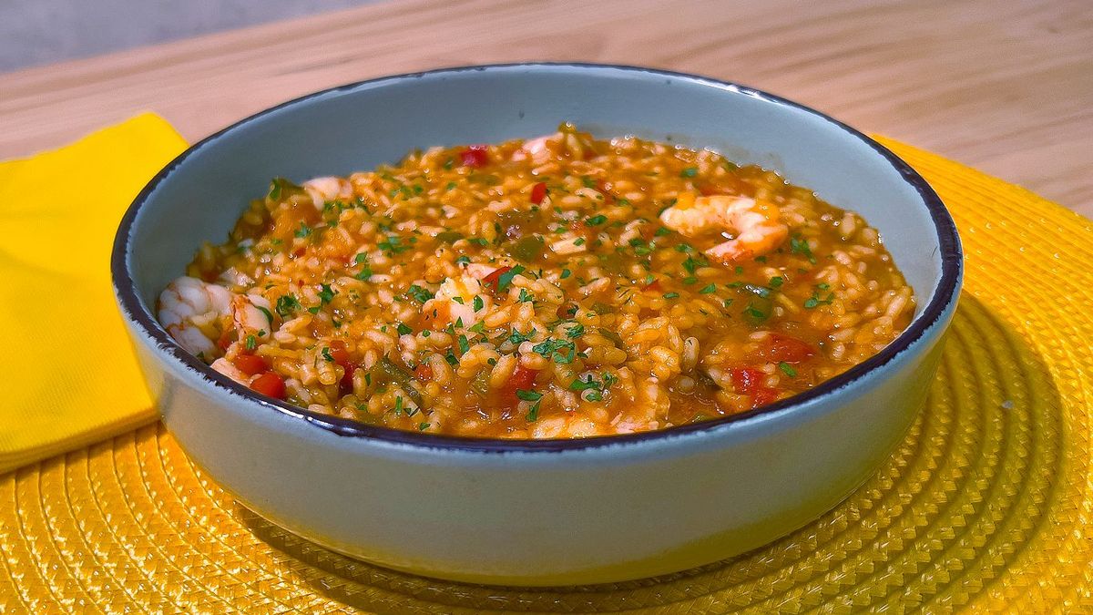 Arroz caldoso con gambas