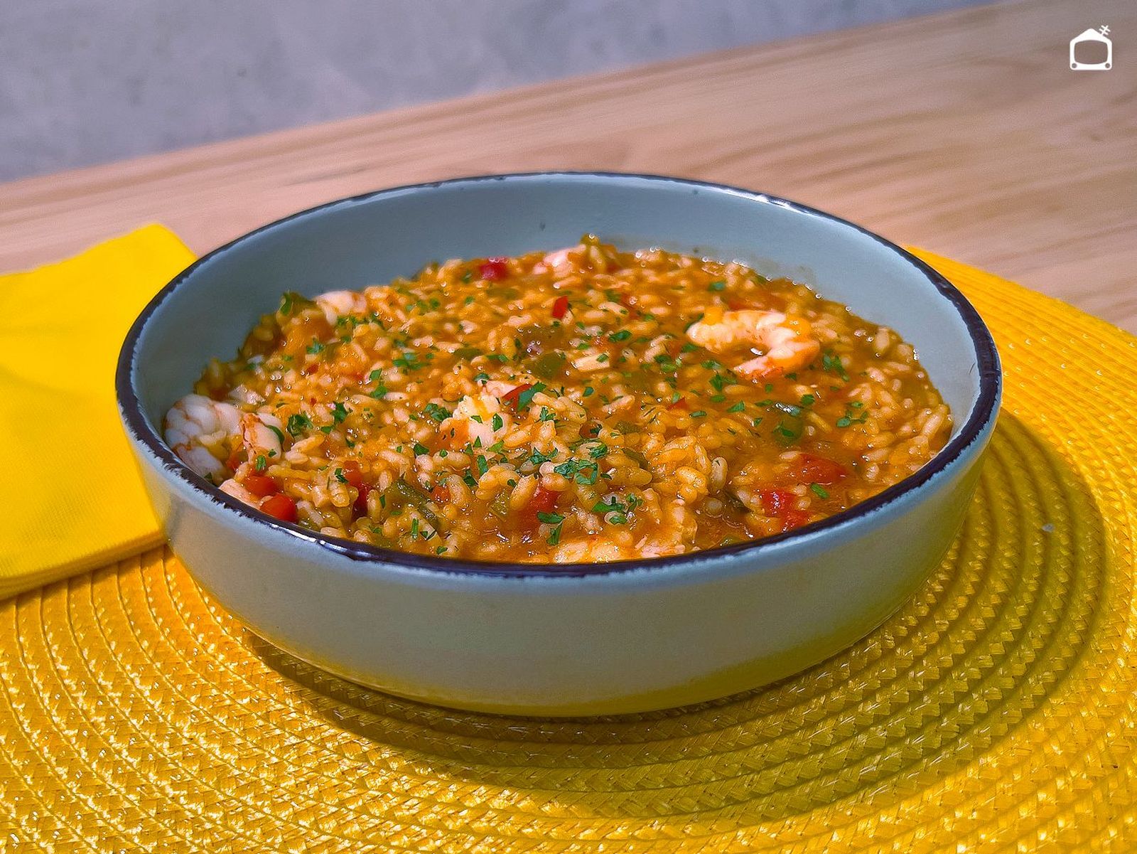Arroz caldoso con gambas