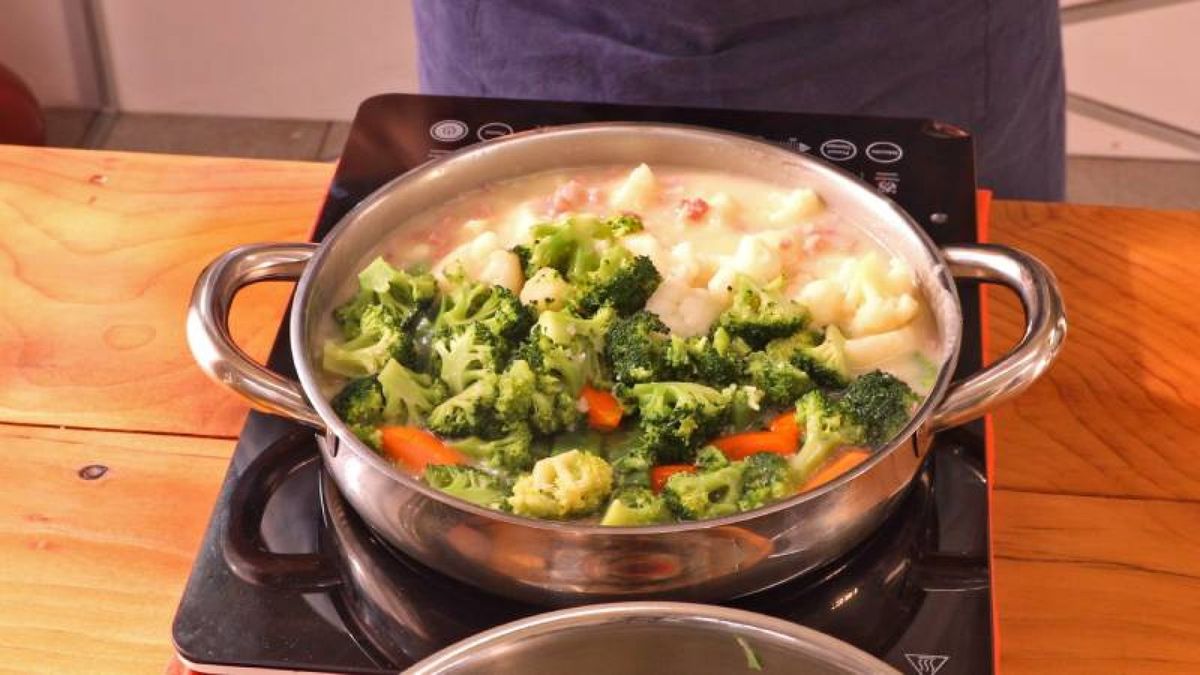 Mezcla suave para integrar todos los sabores de las verduras