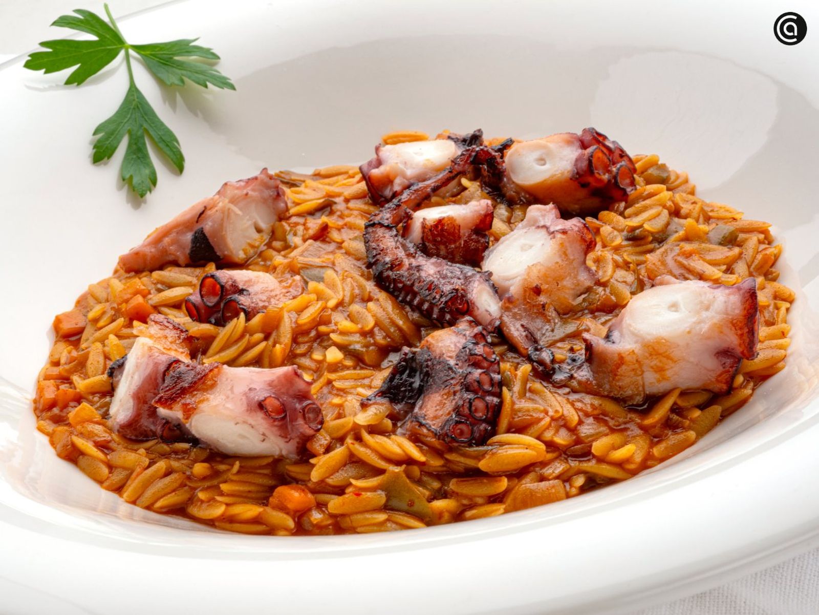 Orzo marinera con pulpo, receta de Karlos Arguiñano