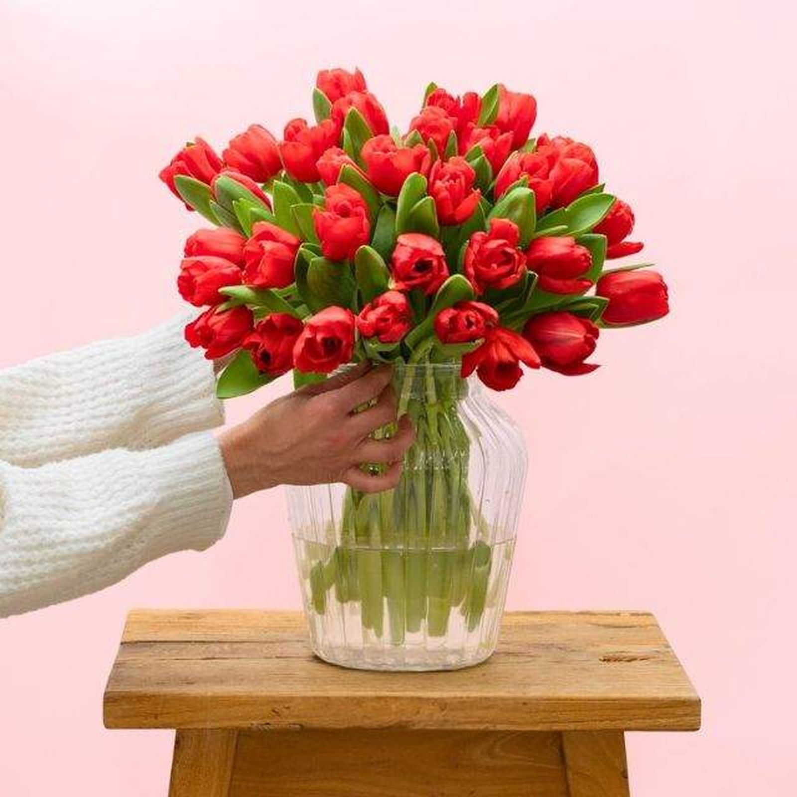 ramo colvin sandy tulipanes rojos