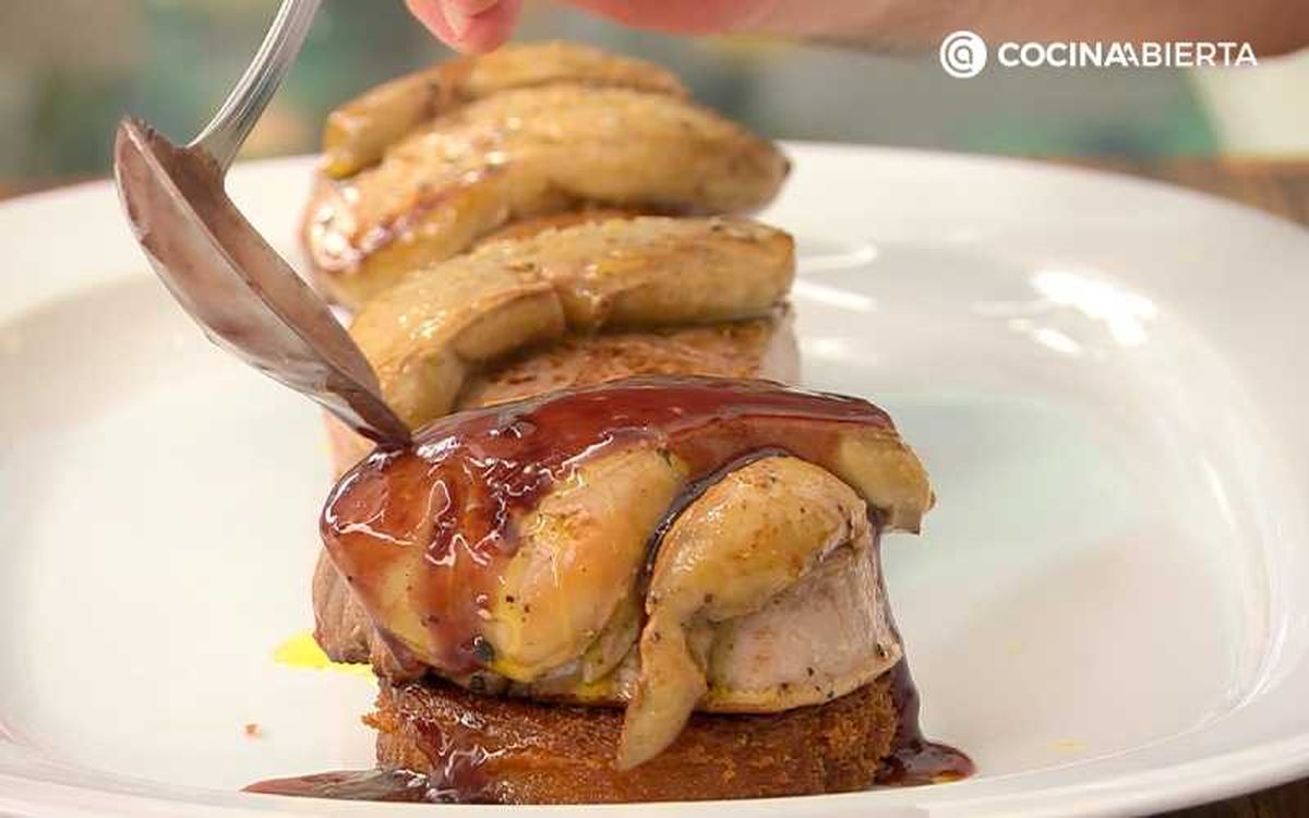 Salsea el solomillo de ternera con foie