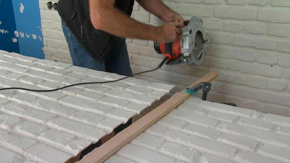 Cubrir pared con piedra artificial decorativa paso 5