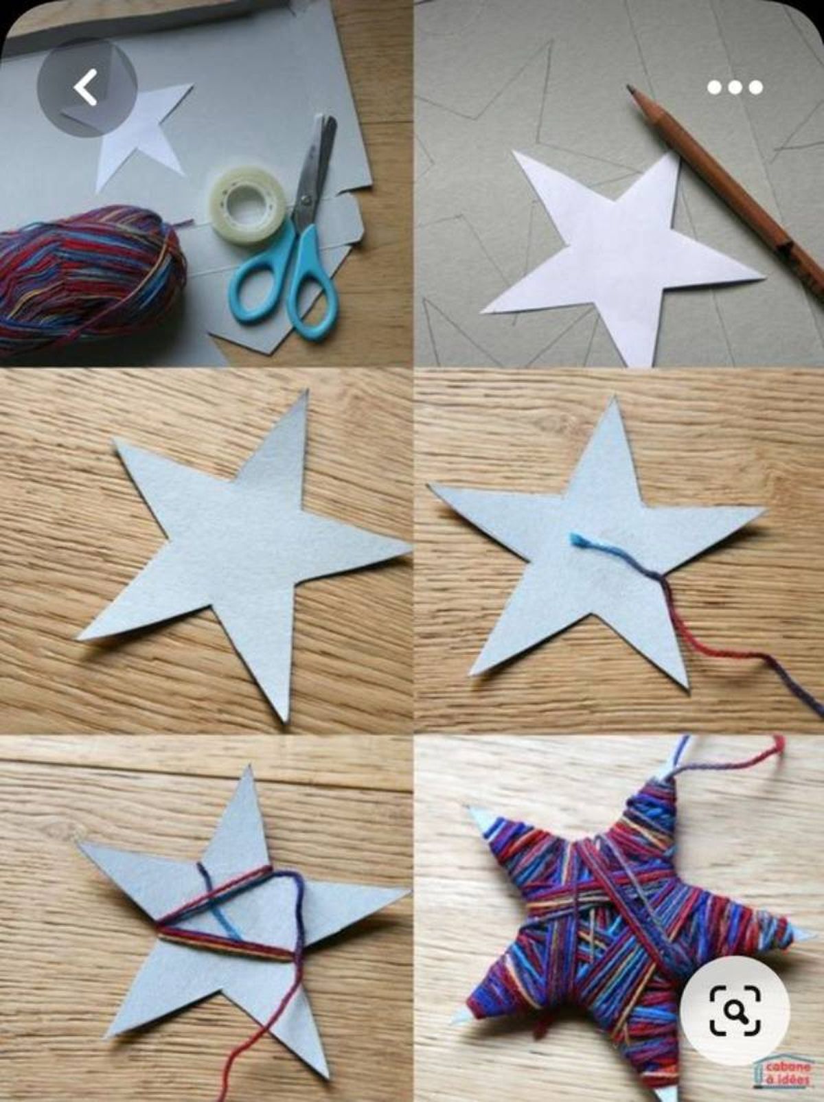 Cómo hacer estrellas de lana para Navidad paso a paso.