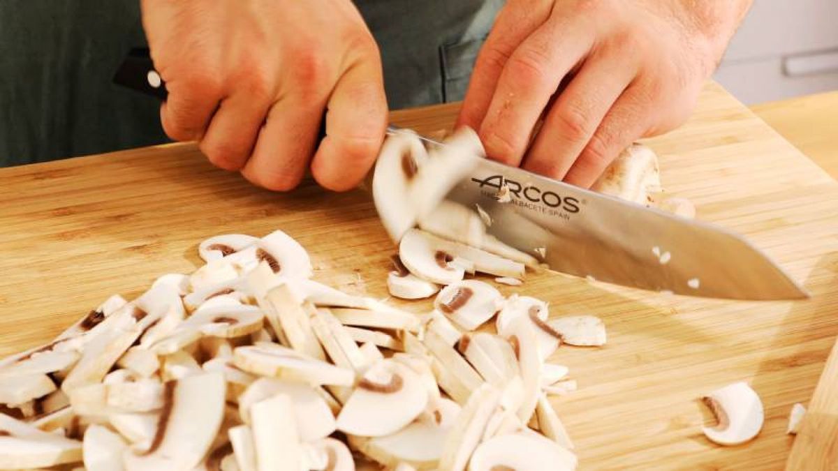 Champiñones strogonoff  Paso 1