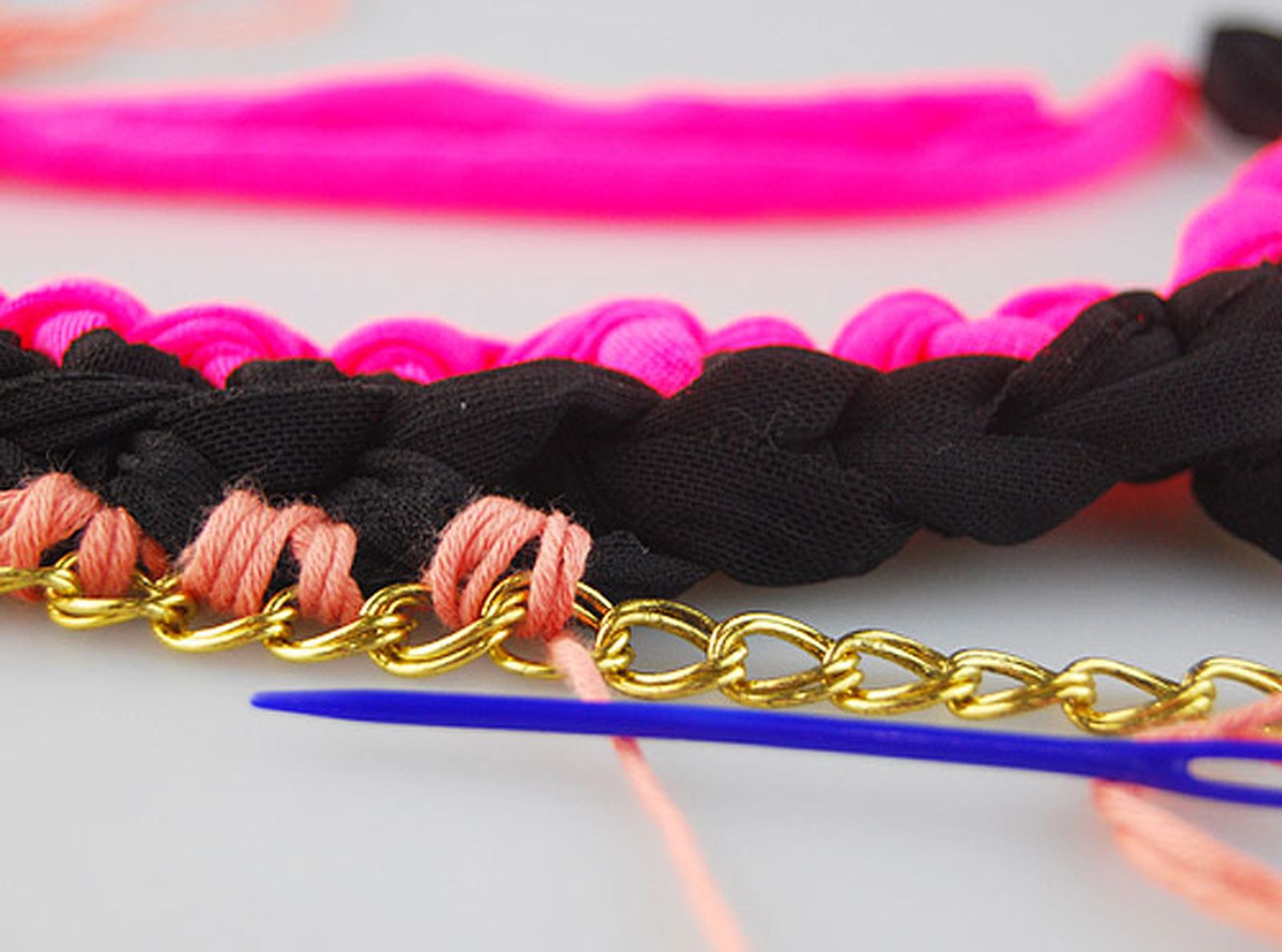 tejer collar trapillo cadenas p6 tejer collar trapillo cadenas p6