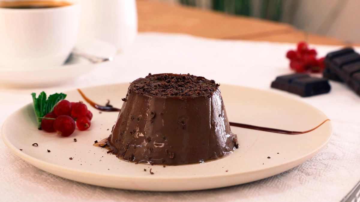 Flan de chocolate vegano 