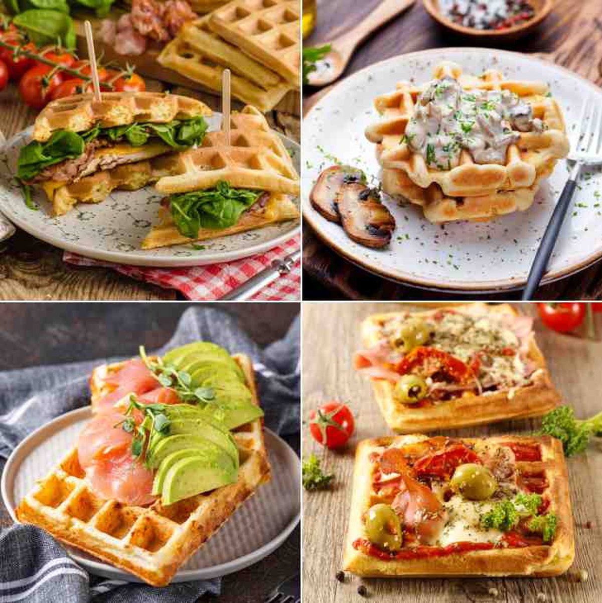 gofres salados recetas