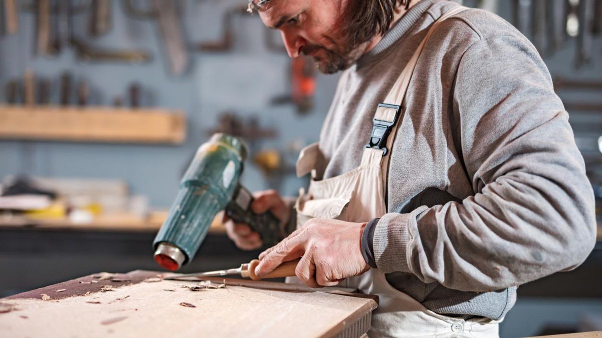 quitar pintura a la tiza chalk paint pistola calor