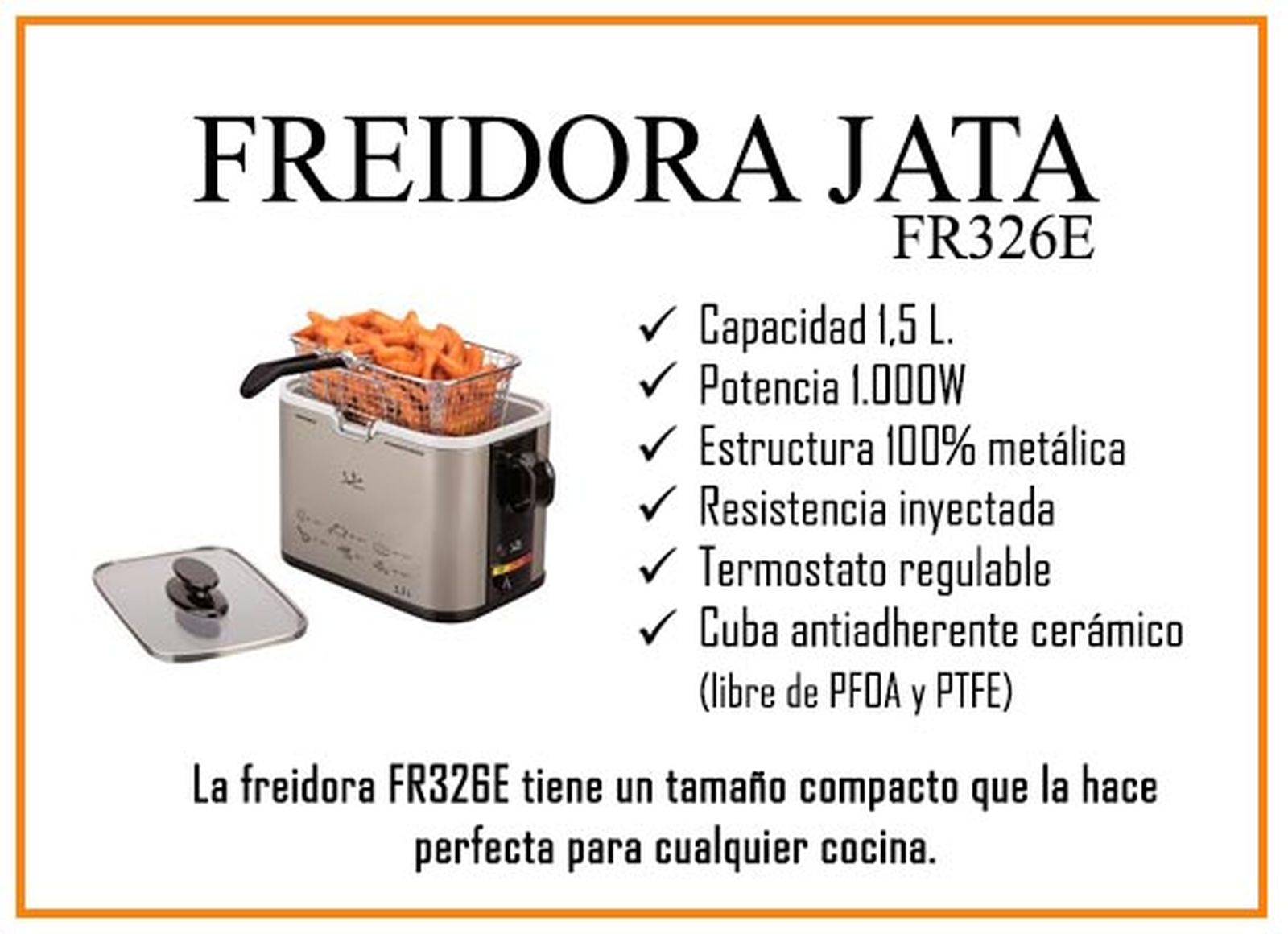 Review Jata características de la Freidora FR326E de Jata Review Jata características de la Freidora FR326E de Jata