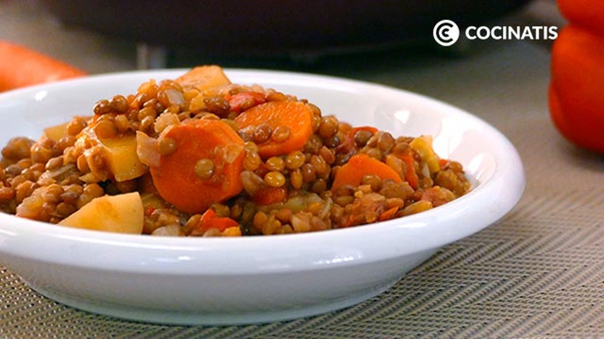 Receta de lentejas con verduras  paso 6