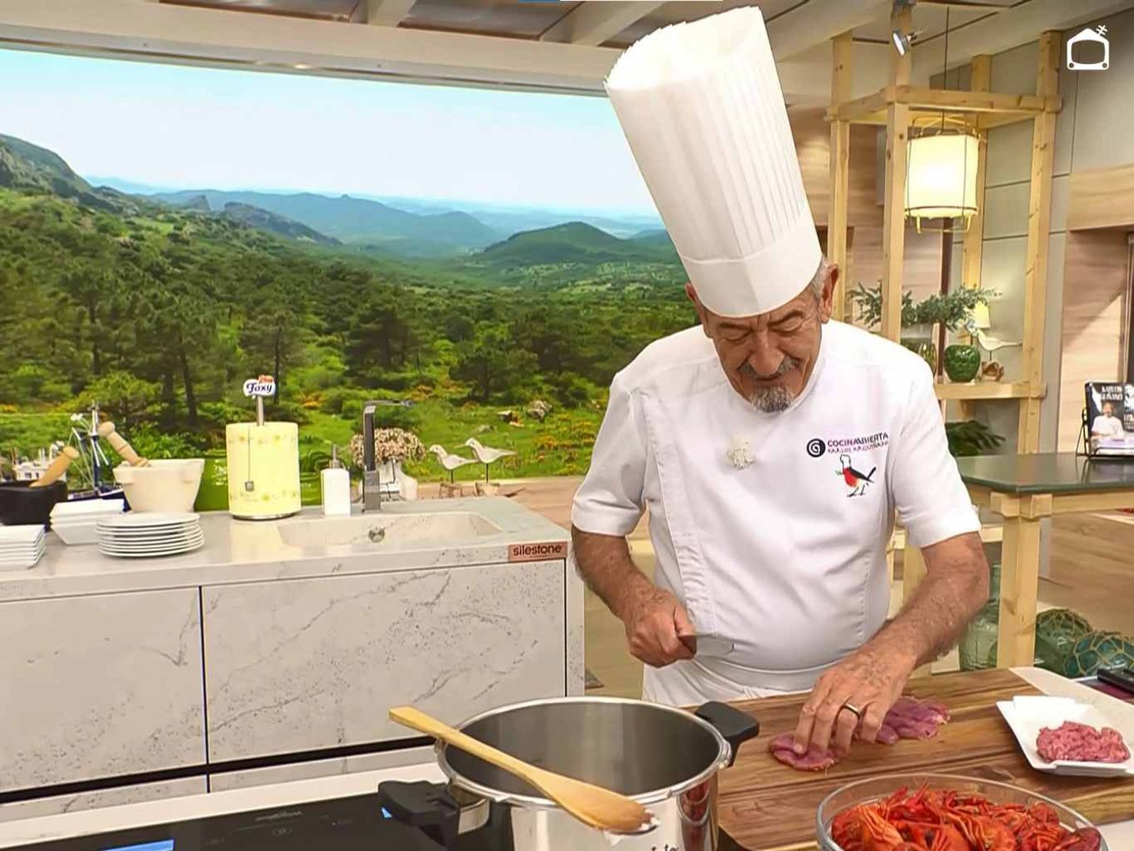 Karlos Arguiñando hablando de Sierra de Grazalema en Cocina Abierta.