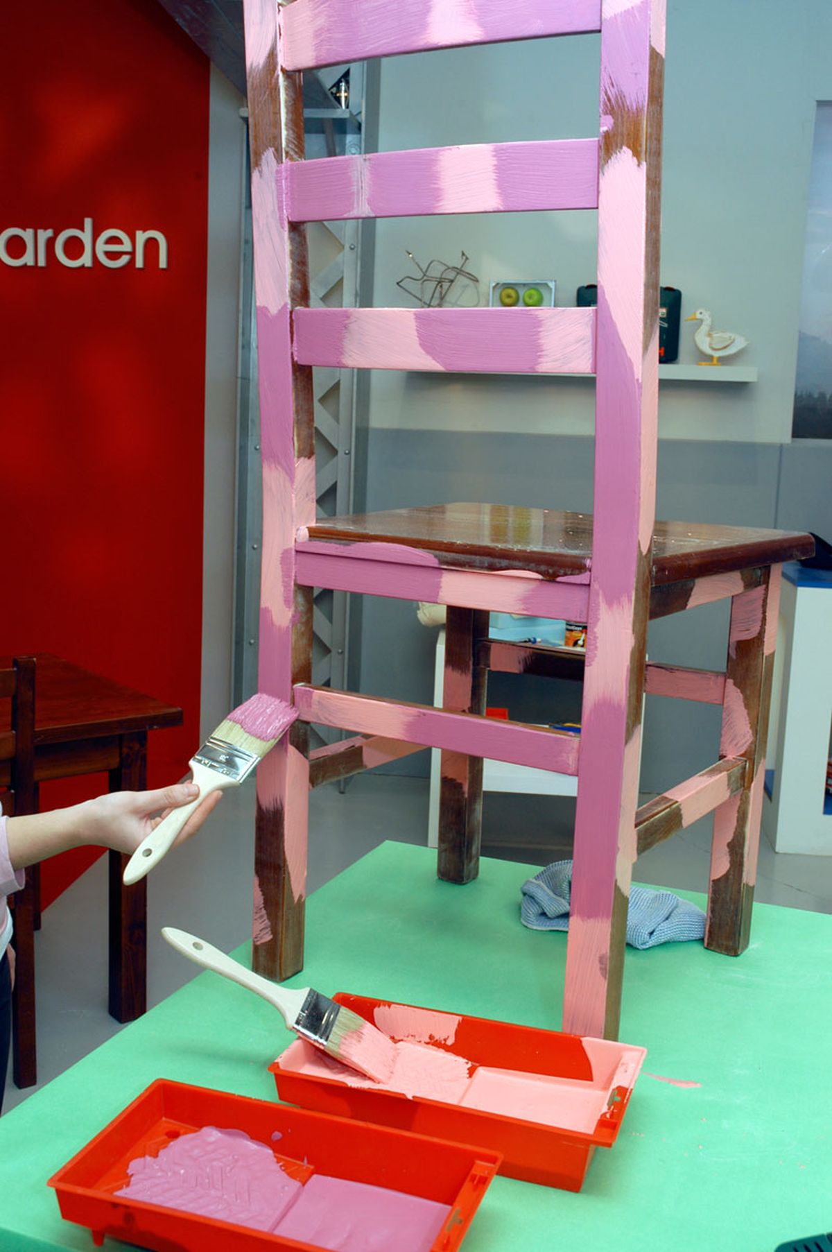 Silla con pasamanería paso 1