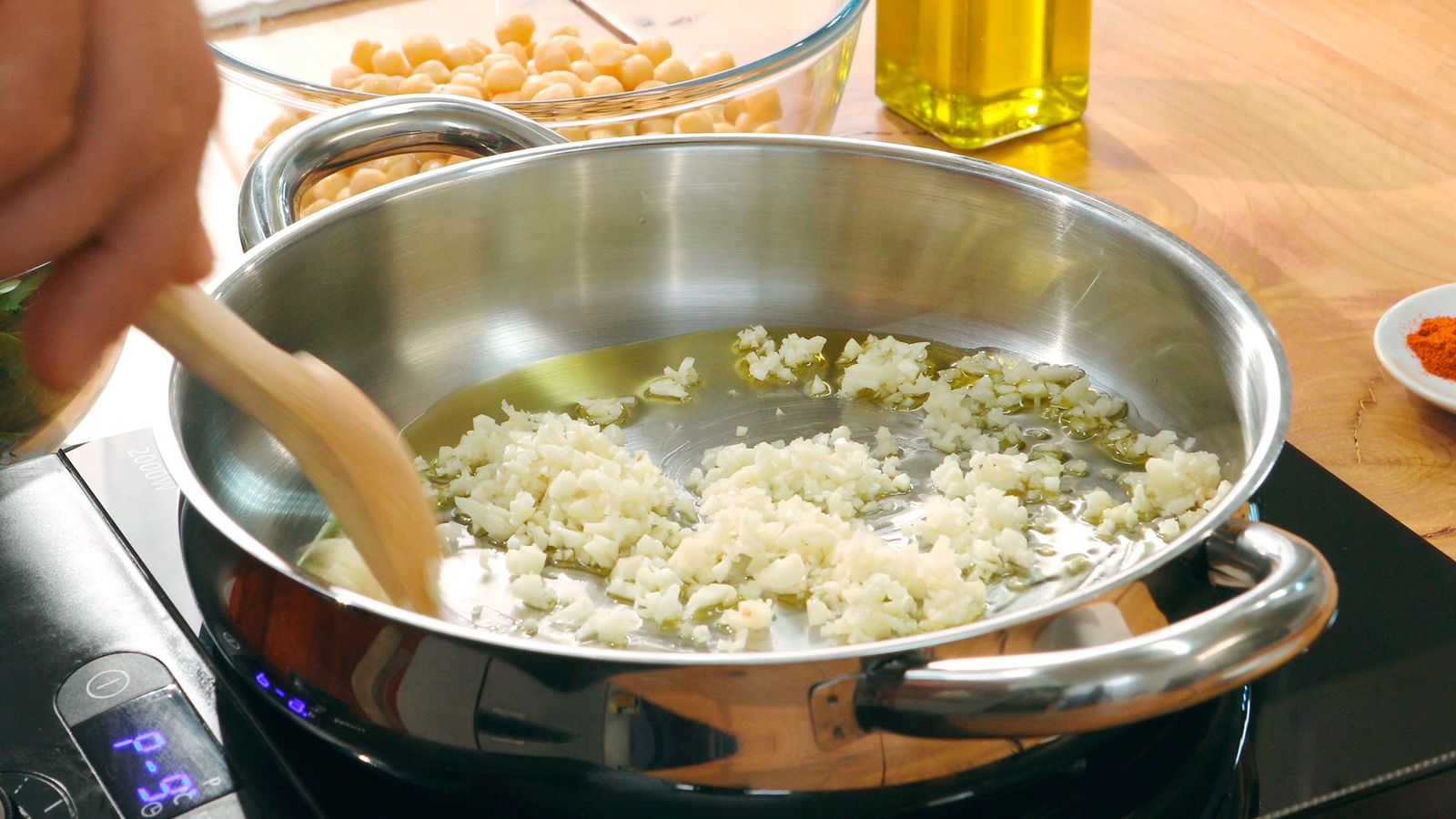 Garbanzos con espinacas Paso 1 Garbanzos con espinacas Paso 1