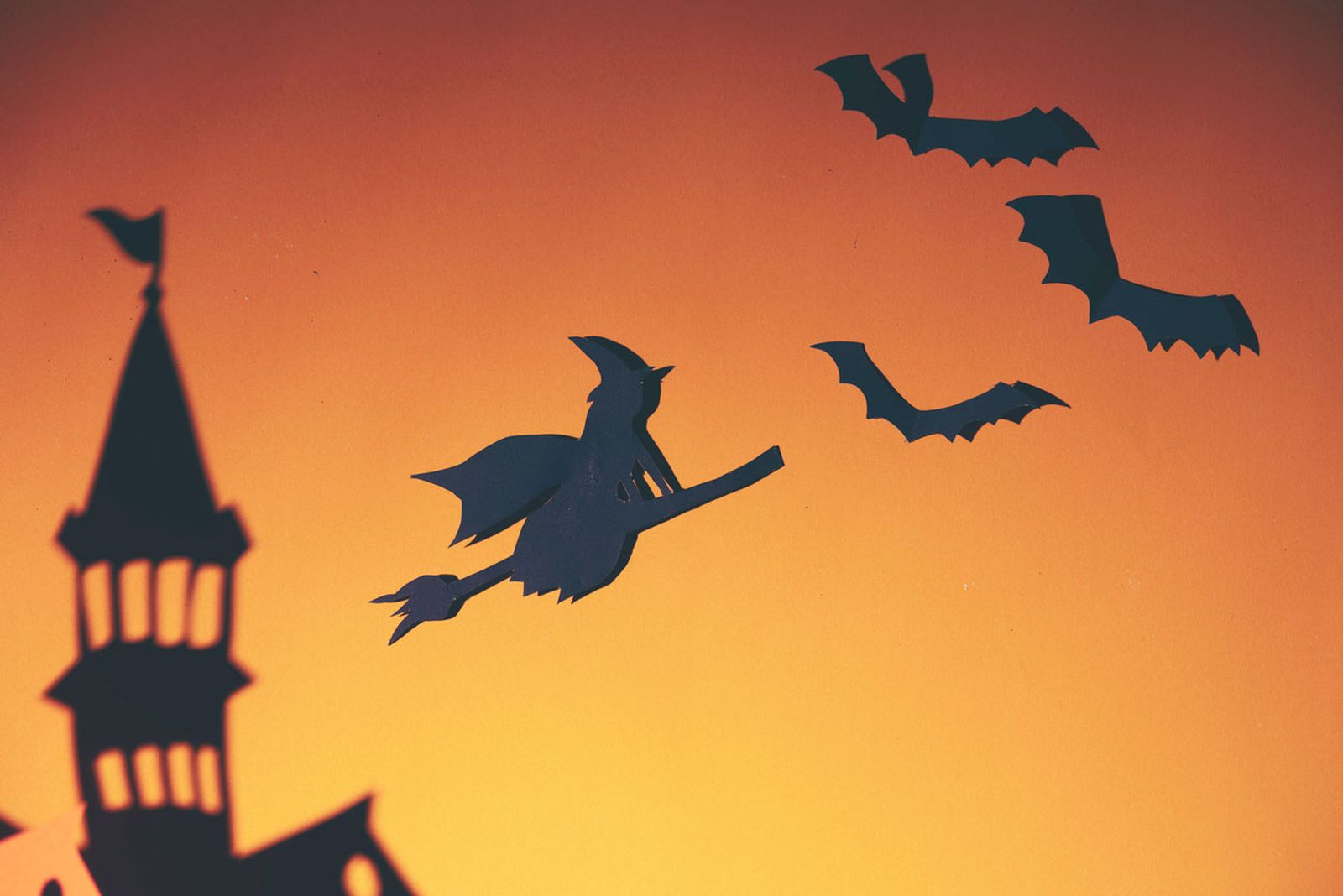 sombras chinescas halloween bruja castillo murcielagos sombras chinescas halloween bruja castillo murcielagos