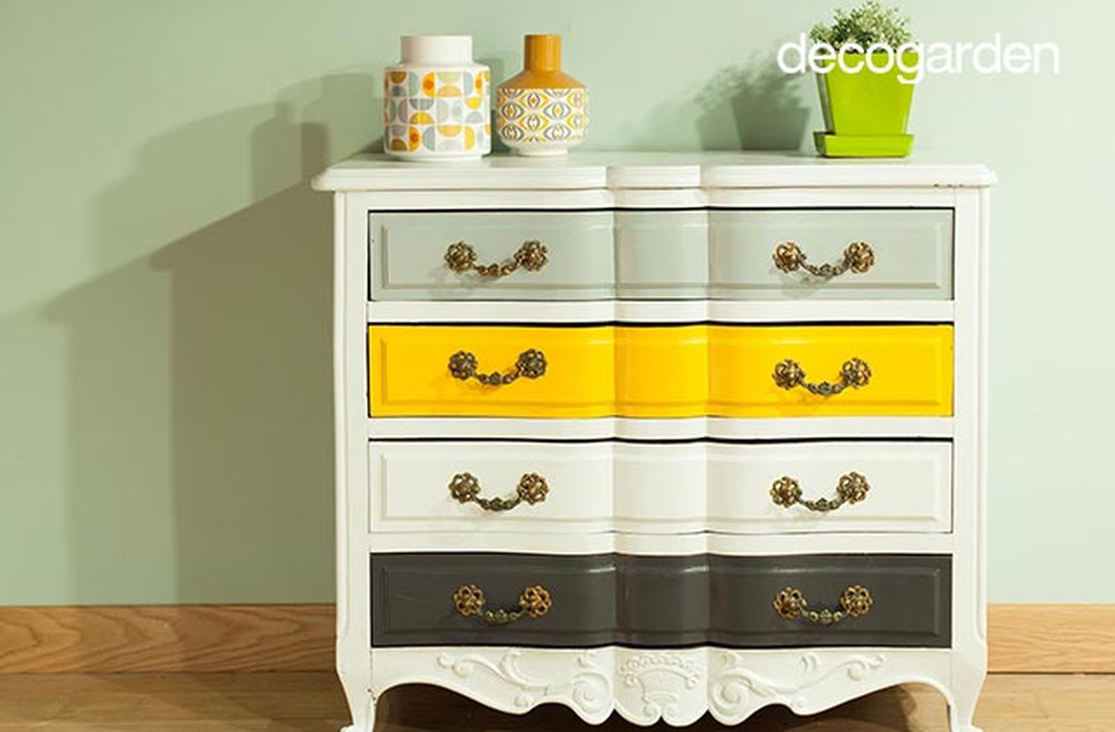 decogarden 721 pintar comoda antigua blanco 1