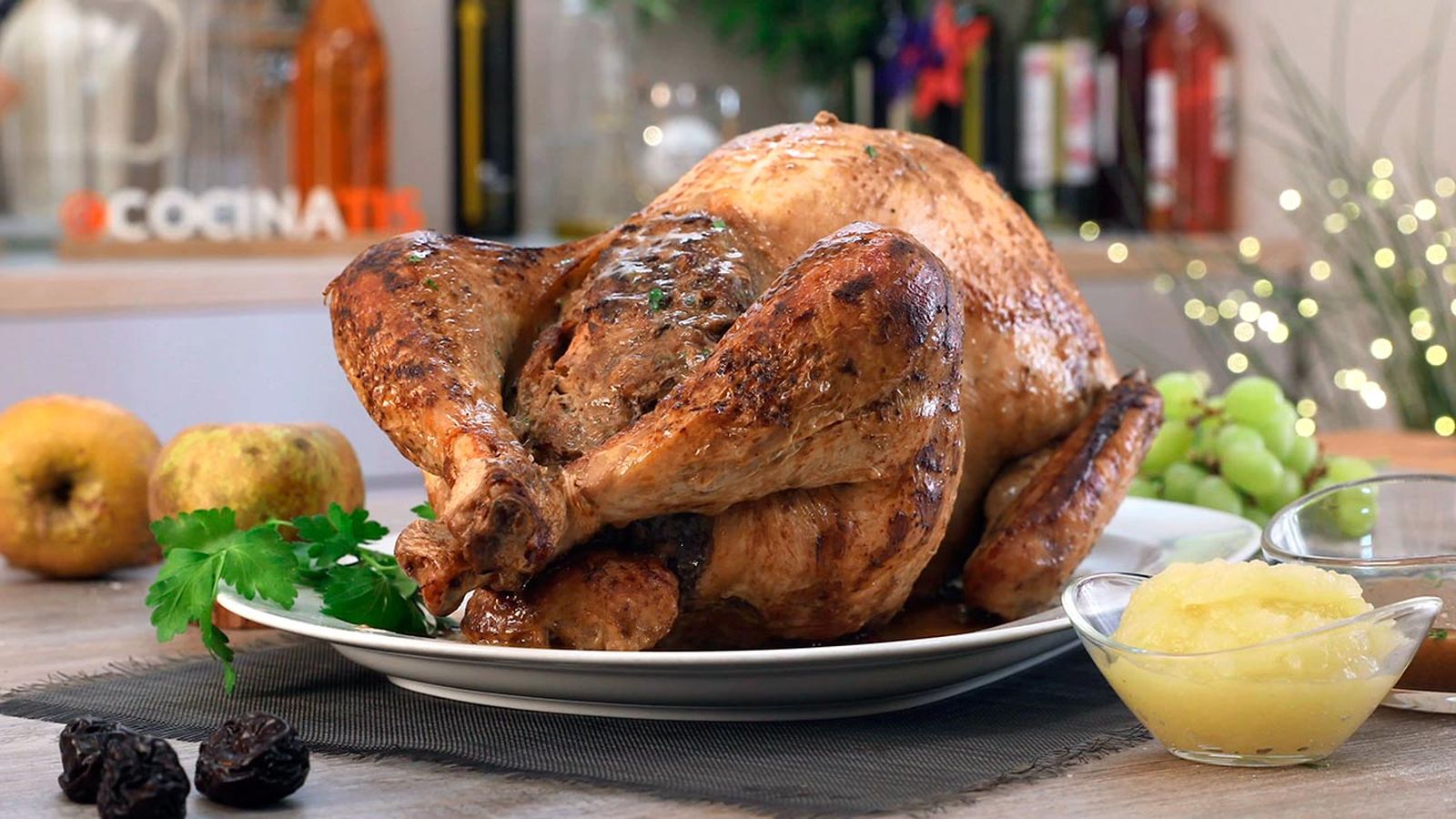 Pavo relleno al horno