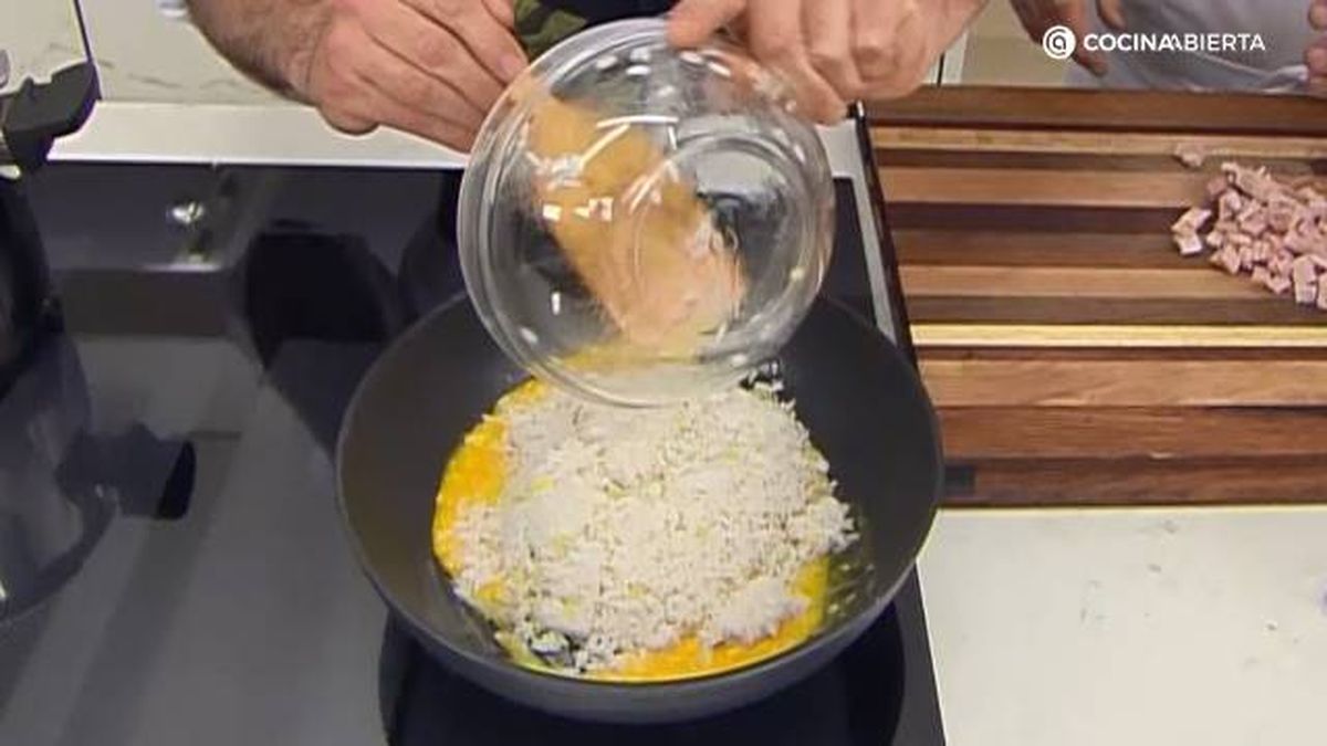 KARL7162 Enredo lentejas arroz frito chino paso 5