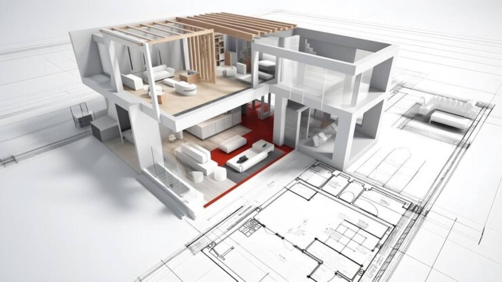 Maqueta digital de una casa.