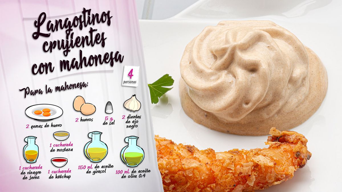 KARL66740320 langostinos crujientes con mahonesa receta joseba arguinano ingredientes salsa