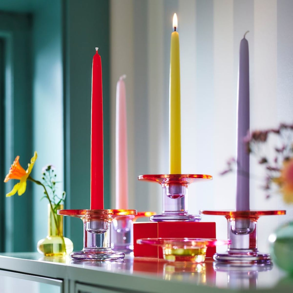 Utiliza velas de diferentes colores