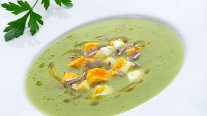 Sopa fría de pepino y manzana de Karlos Arguiñano