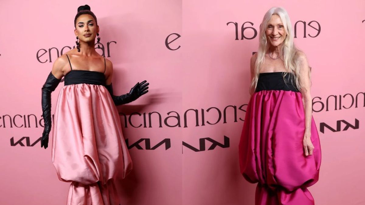 Carmen Farala y Pino Montesdeoca con vestidos de Encinar Brand / Fotos: Cordon Press