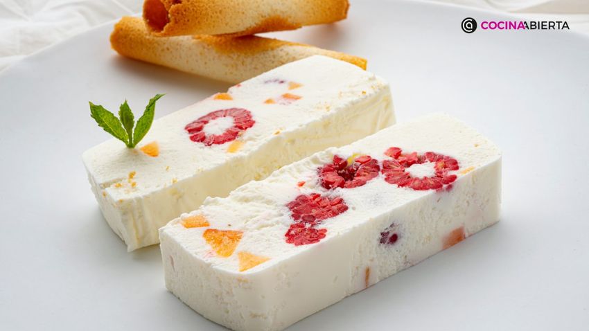 Una receta deliciosa sin heladera, con frambuesas y albaricoques