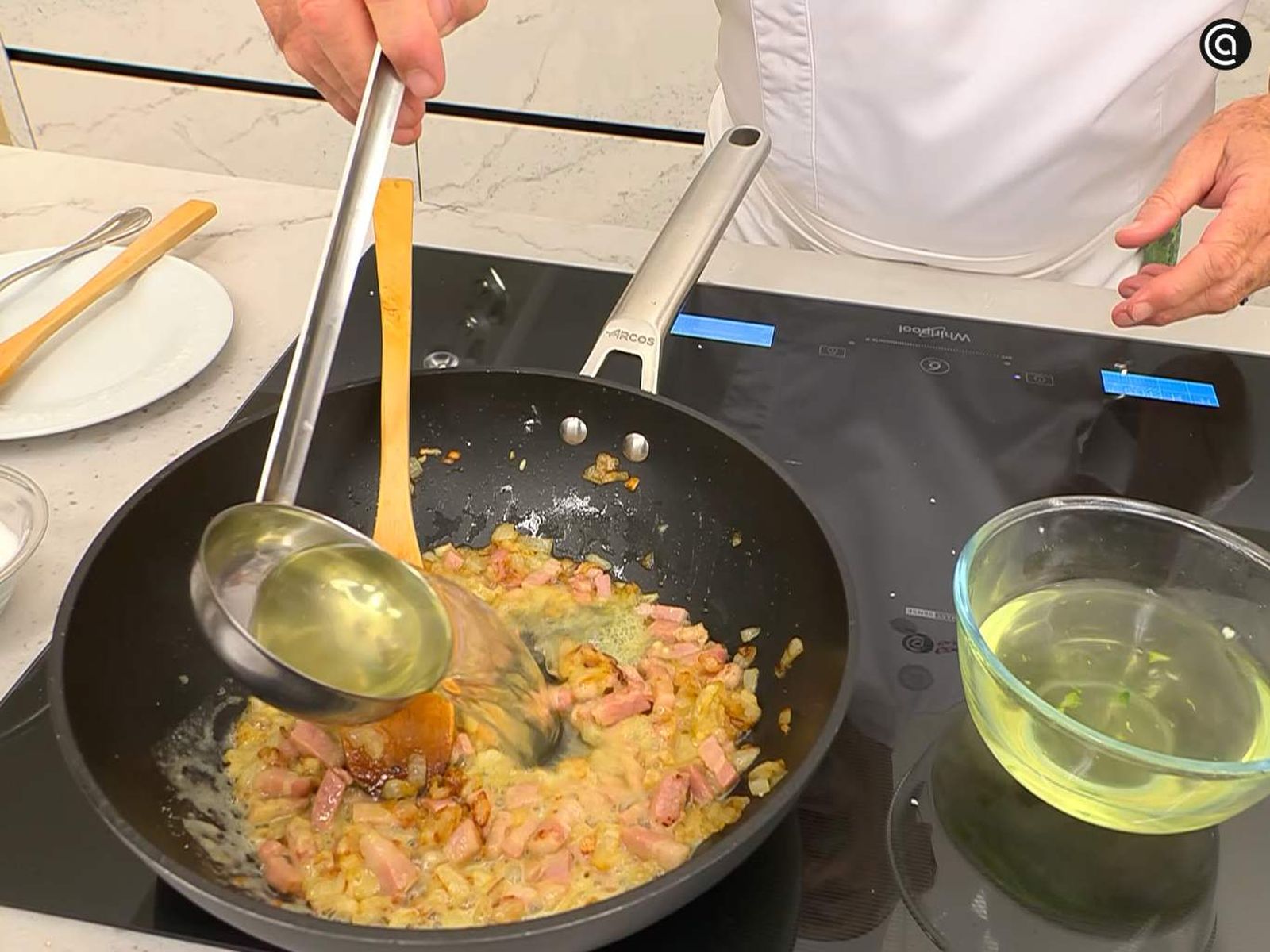 Brócoli con champiñones y panceta - paso 3