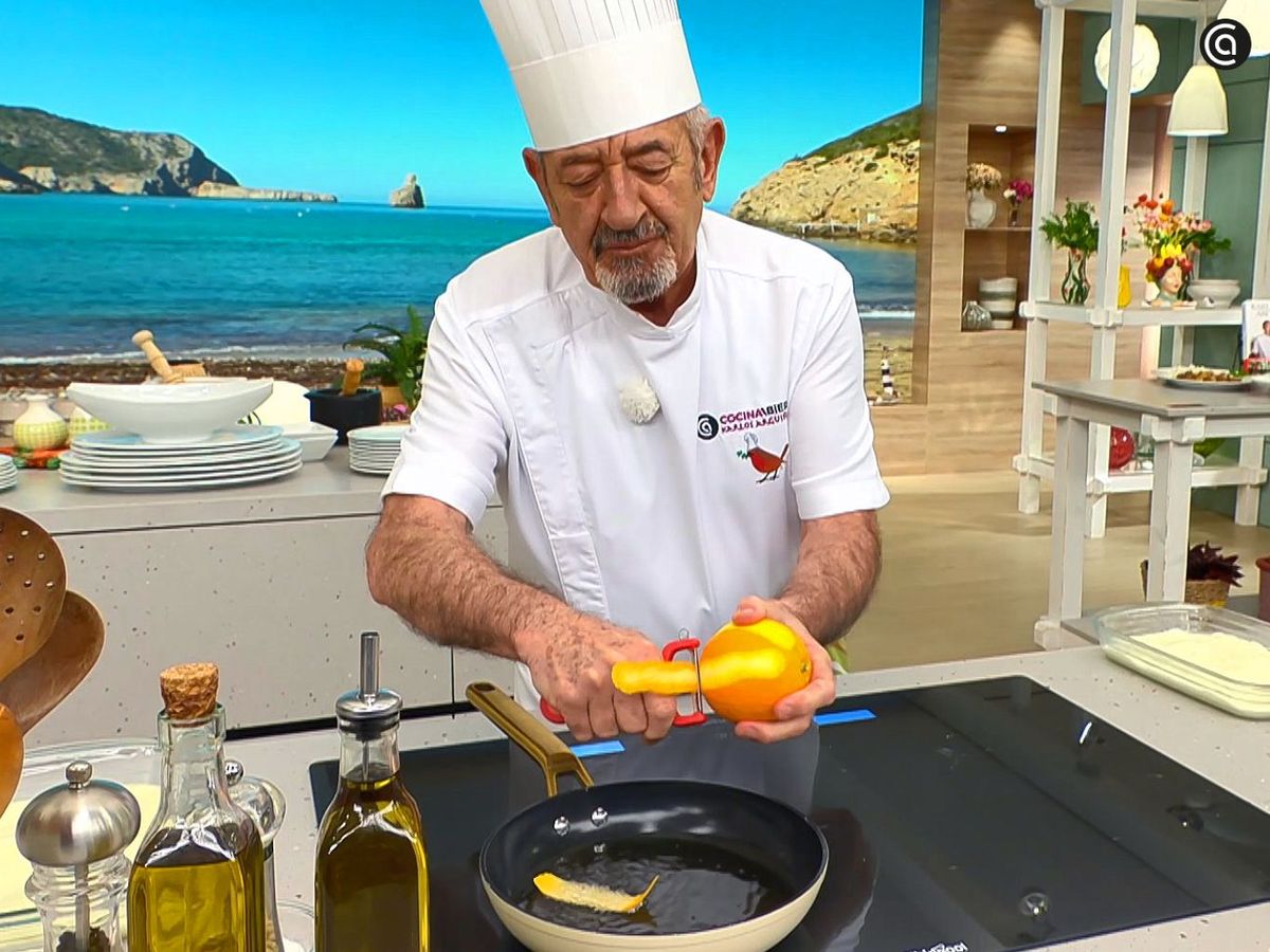 Aromatiza el aceite con naranja para freír la leche frita