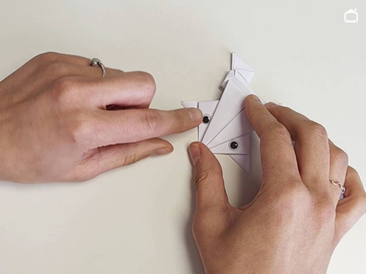 Decora la rana con ojitos.