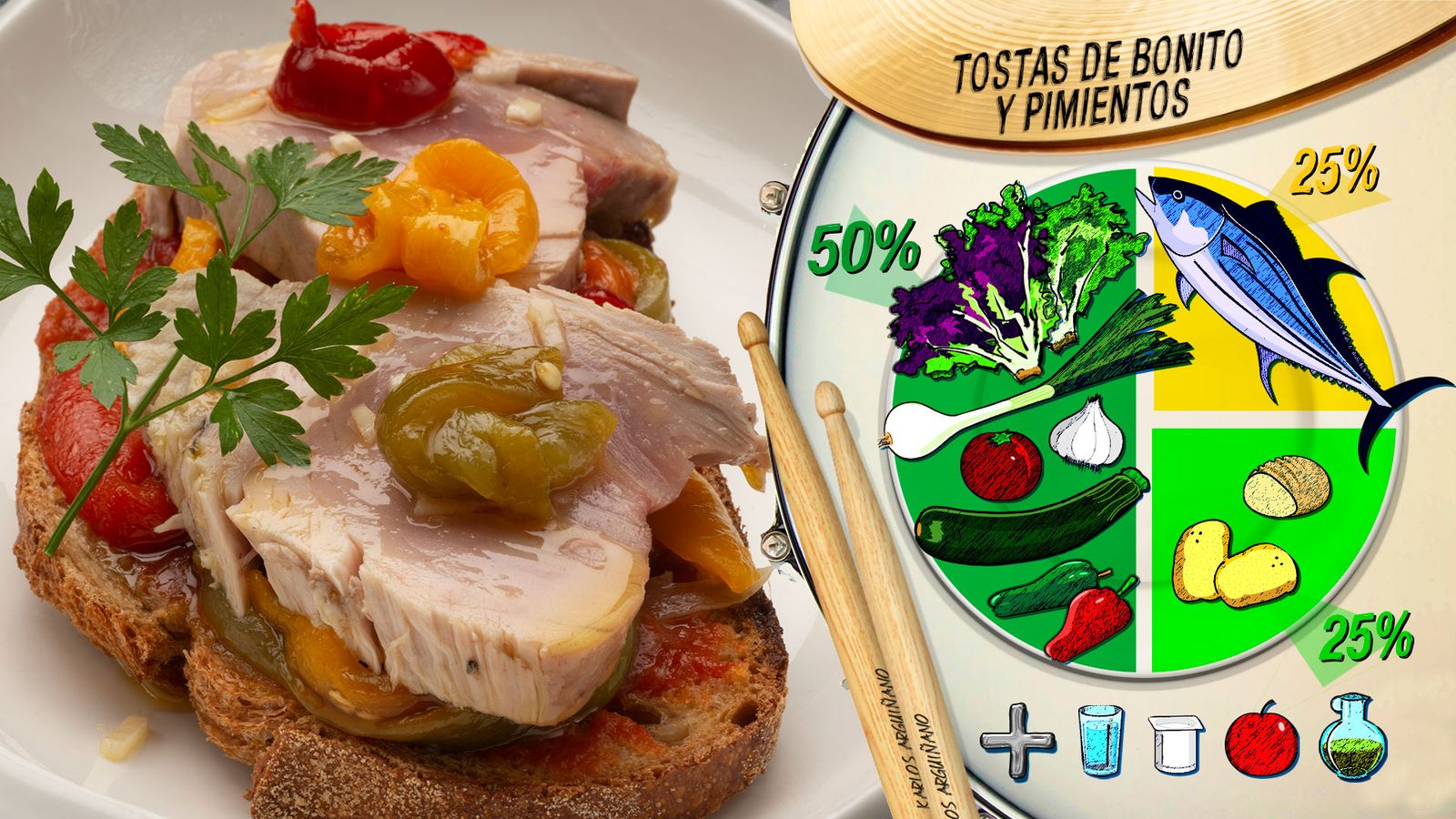 tostas bonito plato tostas bonito plato
