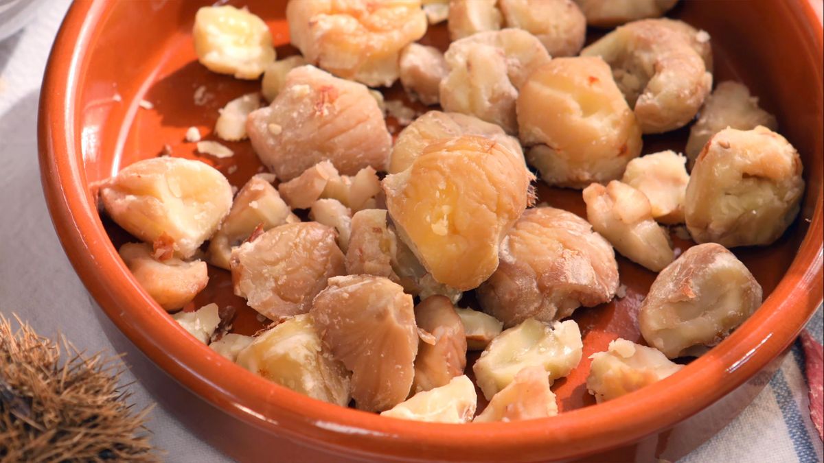 Receta castañas cocidas  paso 5