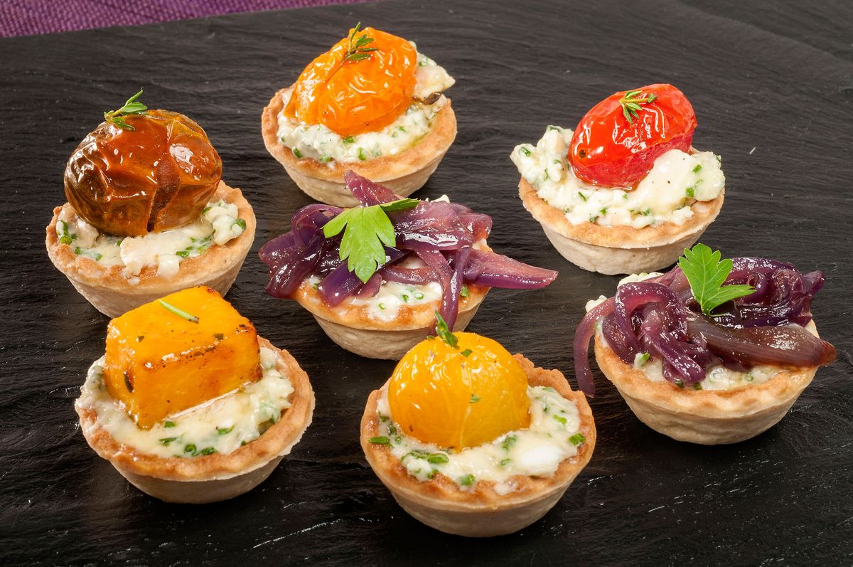 1710 Tartaletas de vert printemps con sus guarniciones (894) xl