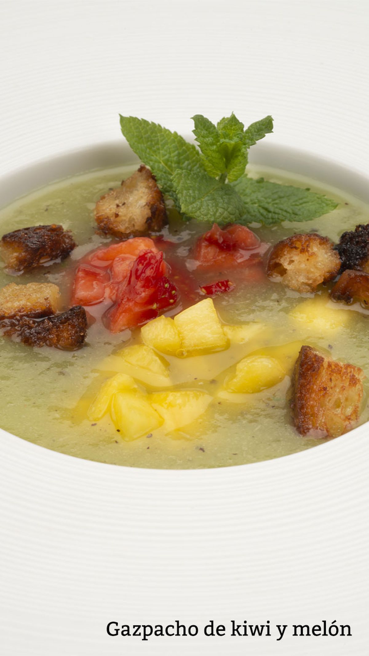 gazpacho de kiwi y melon v