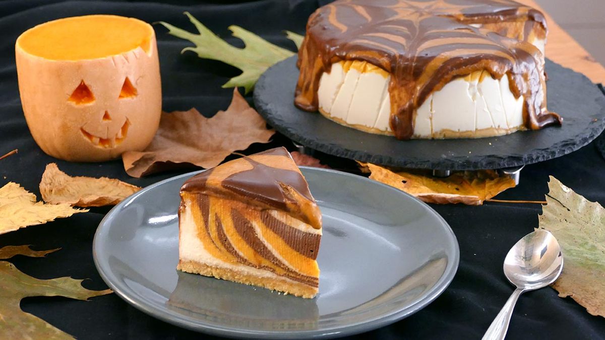 Recetas de Halloween para niños  tarta de queso y calabaza