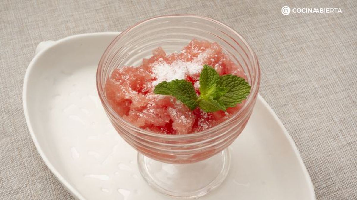 Sorbete de sandía y helado de limón