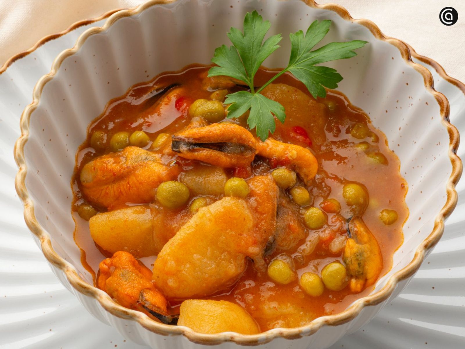 Guiso de mejillones con guisantes, receta de Karlos Arguiñano