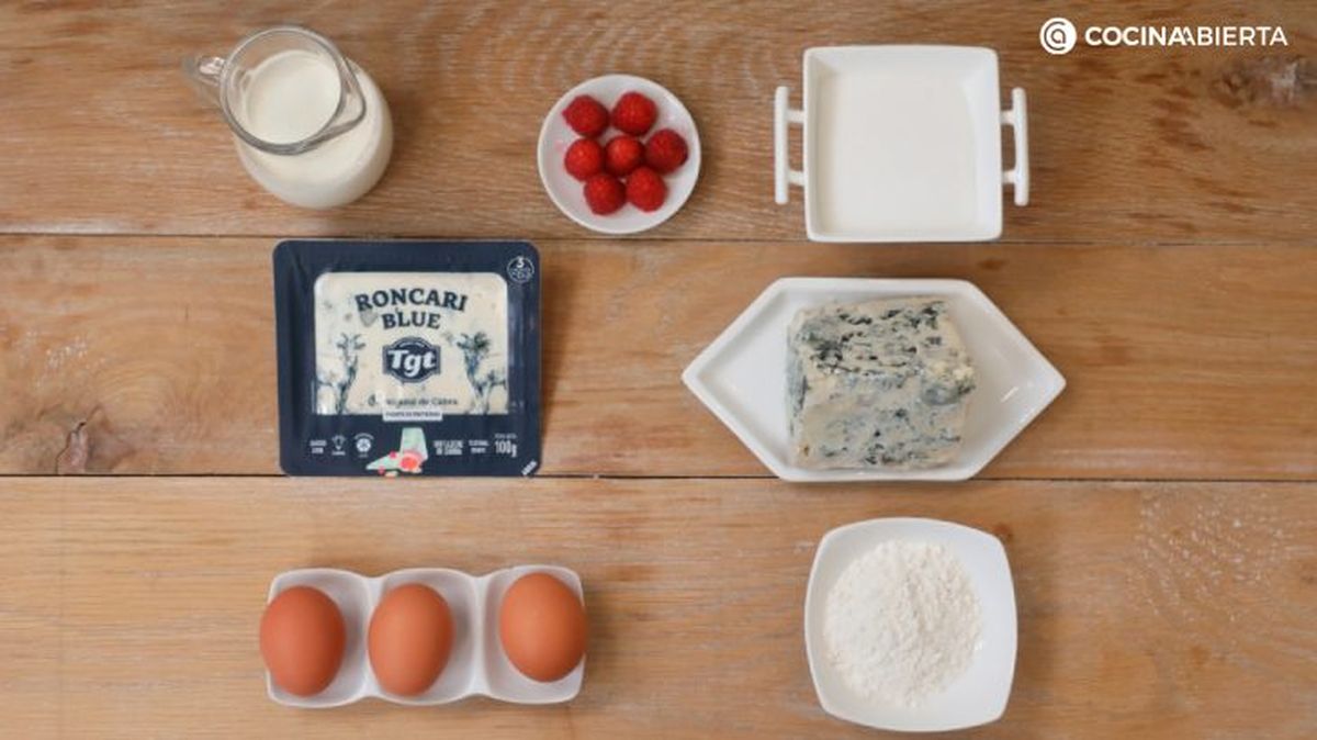 ingredientes para preparar tarta de queso azul