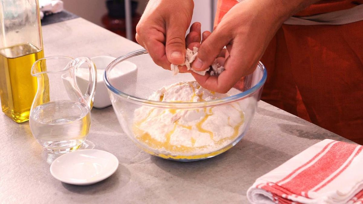 Masa de pizza casera   Paso 1