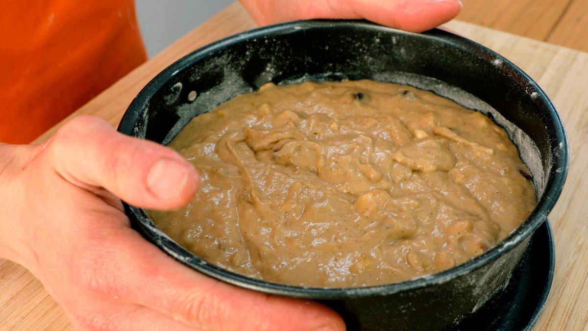 Bizcocho de plátano, avellanas y arándanos   paso 5