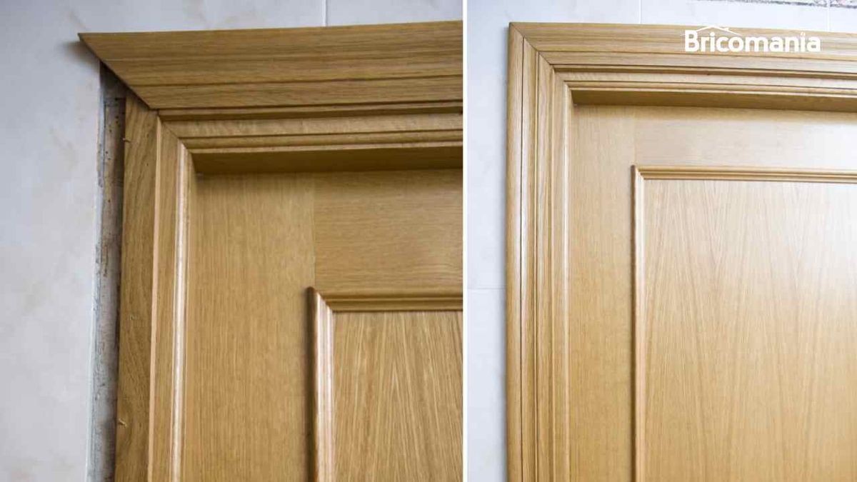 Una puerta de madera con la jamba suelta