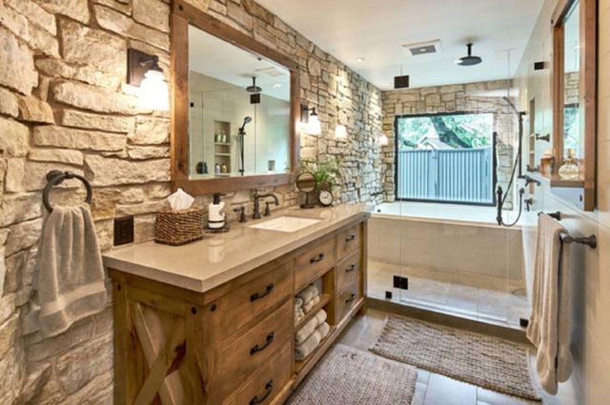 Baños rústicos claves para decorar con este estilo decorativo 5