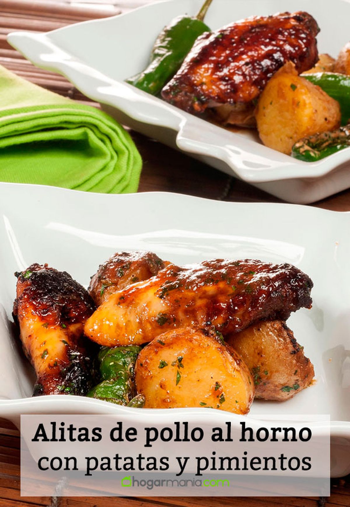 alitas pollo horno patatas pimientos pin