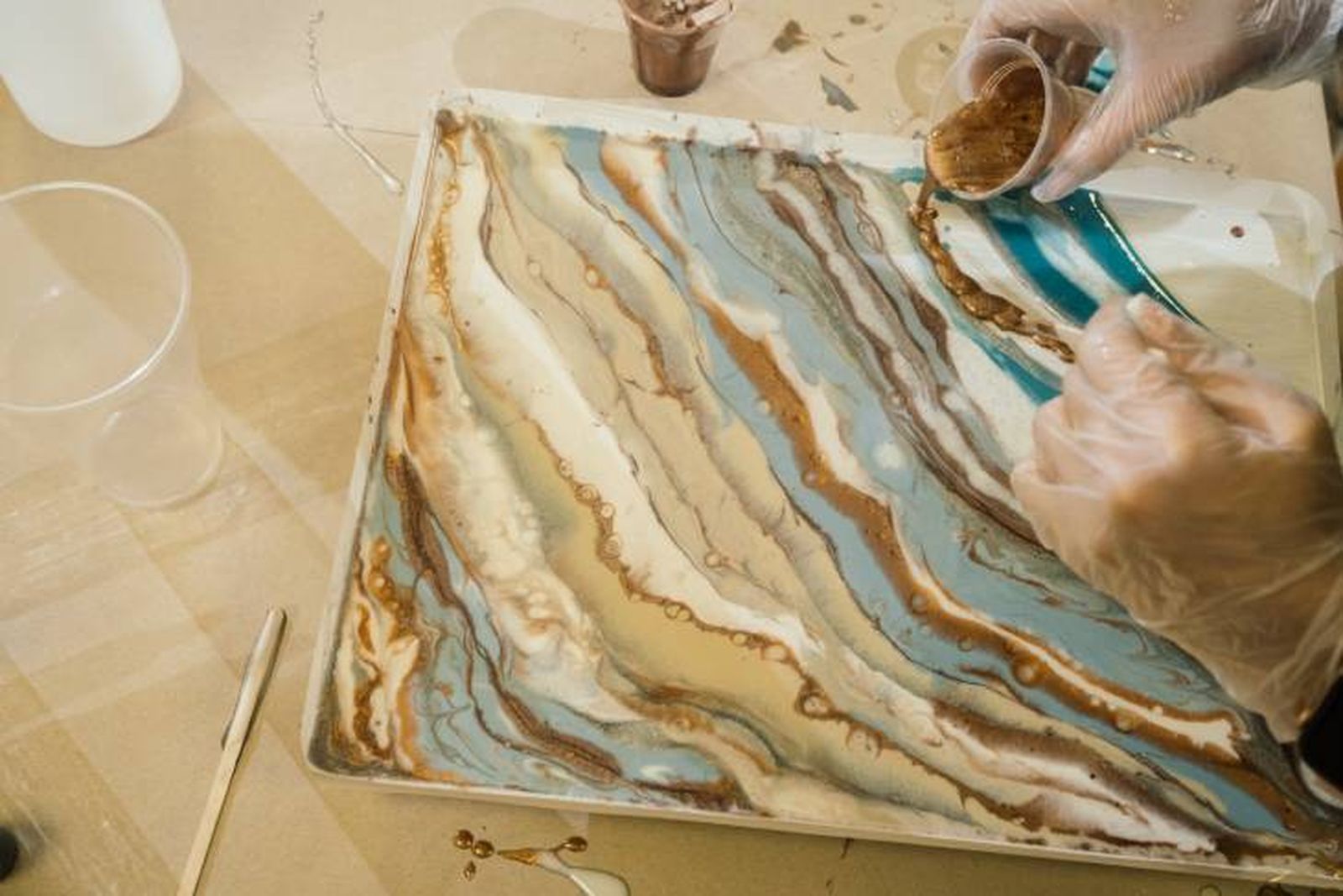 cuadro arte fluido o pouring cuadro arte fluido o pouring