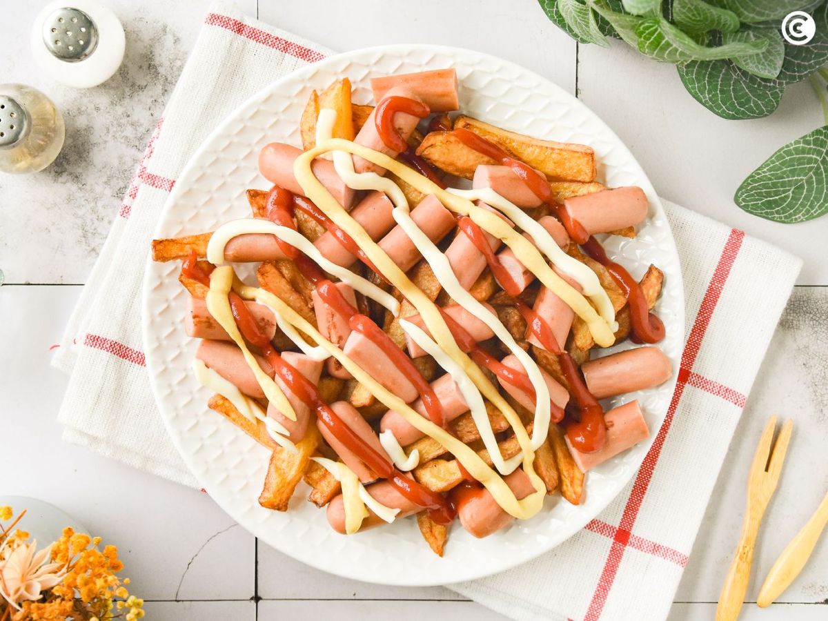 Receta de salchipapa